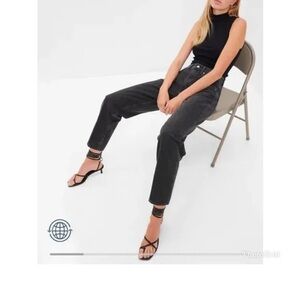 Banana Republic black barrel jeans